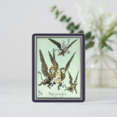  Tovenaar van Oz. Flying Monkey Party Kaart (Staand voorkant)