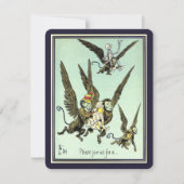  Tovenaar van Oz. Flying Monkey Party Kaart (Voorkant)