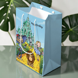 Tovenaar van Oz Gele Bakstenen Weg Verjaardagscade Medium Cadeauzakje