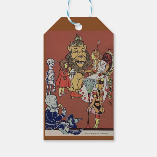 Tovenaar van Oz Gift Label Cadeaulabel (Voorkant)