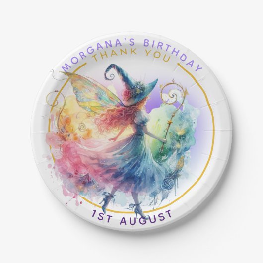 Tovenaar van Oz Goede Heks Feestversiering Aangepa Papieren Bordje (Voorkant)