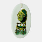 Tovenaar van Oz, Grumpy Wizard Emerald Throne Keramisch Ornament (Rechts)