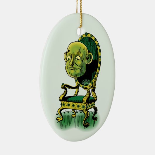  Tovenaar van Oz, Grumpy Wizard Emerald Throne Keramisch Ornament (Rechts)