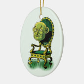 Tovenaar van Oz, Grumpy Wizard Emerald Throne Keramisch Ornament (Links)