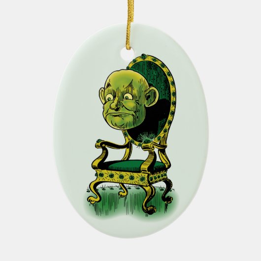  Tovenaar van Oz, Grumpy Wizard Emerald Throne Keramisch Ornament (Voorkant)