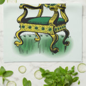 Tovenaar van Oz, Grumpy Wizard Emerald Throne Theedoek (Gevouwen)