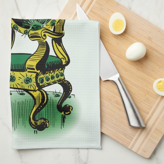 Tovenaar van Oz, Grumpy Wizard Emerald Throne Theedoek (Quarter Fold)