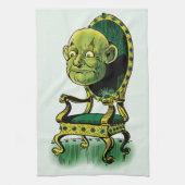 Tovenaar van Oz, Grumpy Wizard Emerald Throne Theedoek (Verticaal)