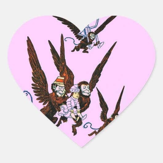 Tovenaar van Oz Hart Sticker (Voorkant)