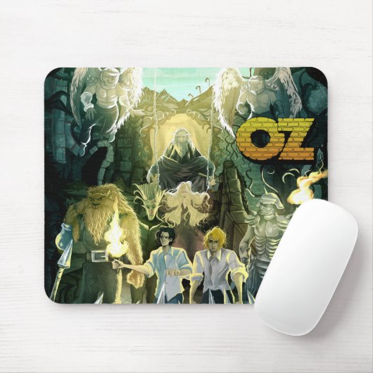 Tovenaar van Oz helden in een mogelijk muispad Muismat (Met muis)