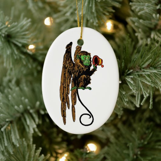 Tovenaar van Oz, het Kwaad Vliegende Monkey Pet Keramisch Ornament (Boom)