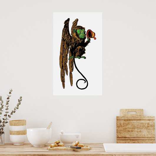  Tovenaar van Oz, het Kwaad Vliegende Monkey Pet Poster (Keuken)