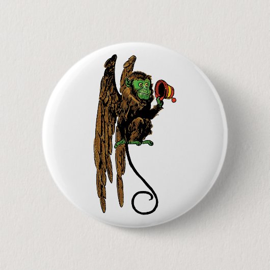 Tovenaar van Oz, het Kwaad Vliegende Monkey Pet Ronde Button 5,7 Cm (Voorkant)