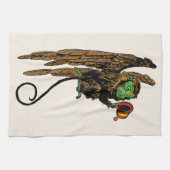 Tovenaar van Oz, het Kwaad Vliegende Monkey Pet Theedoek (Horizontaal)