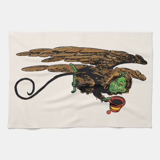  Tovenaar van Oz, het Kwaad Vliegende Monkey Pet Theedoek (Horizontaal)