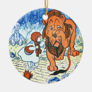  tovenaar van Oz Illustratie - Dorothy & Lion Keramisch Ornament