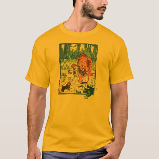  tovenaar van Oz Illustratie - Dorothy & Lion T-shirt (Voorkant)