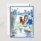 tovenaar van Oz Illustratie - Pond Briefkaart (Voorkant / Achterkant)