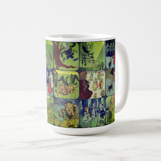 Tovenaar van Oz Illustrations  Collage | Koffiemok (Voorkant rechts)