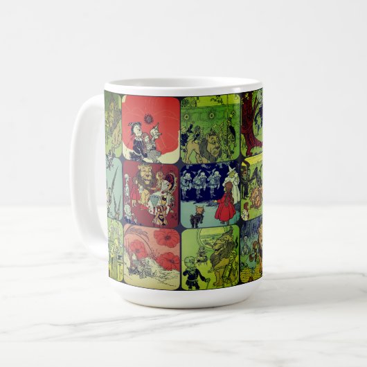 Tovenaar van Oz Illustrations  Collage | Koffiemok (Voorkant links)