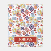 Tovenaar van Oz™ Karakterprint Worp Patroon Fleece Deken (Voorkant)