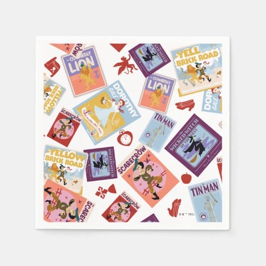 Tovenaar van Oz™ Karakterprint Worp Patroon Servet (Voorkant)