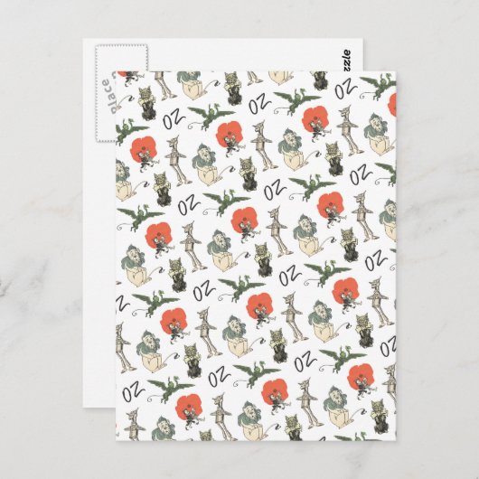 Tovenaar van Oz Karakters Briefkaart (Voorkant / Achterkant)