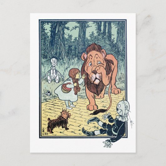  tovenaar van Oz Karakters, Gele Brick Road Briefkaart (Voorkant)