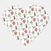 Tovenaar van Oz Karakters Hart Sticker (Voorkant)