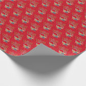 Tovenaar van Oz klassiek rood karakter Cadeaupapier (Hoek)