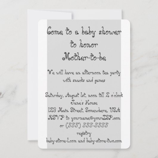 Tovenaar van Oz, laffe Lion Baby shower Kaart (Achterkant)