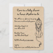  Tovenaar van Oz, laffe Lion Baby shower Kaart (Achterkant)