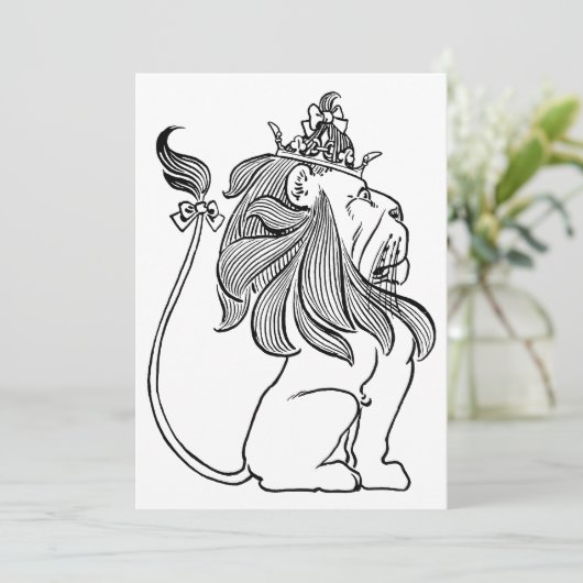 Tovenaar van Oz, laffe Lion met Kroon (Staand voorkant)
