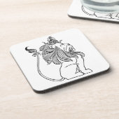 Tovenaar van Oz, laffe Lion met Kroon Bier Onderzetter (Linkerzijde)