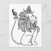  Tovenaar van Oz, laffe Lion met Kroon Briefkaart (Voorkant)