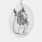  Tovenaar van Oz, laffe Lion met Kroon Keramisch Ornament (Rechts)