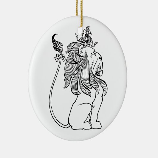  Tovenaar van Oz, laffe Lion met Kroon Keramisch Ornament (Rechts)