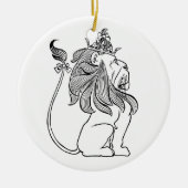 Tovenaar van Oz, laffe Lion met Kroon Keramisch Ornament (Voorkant)