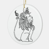 Tovenaar van Oz, laffe Lion met Kroon Keramisch Ornament (Links)