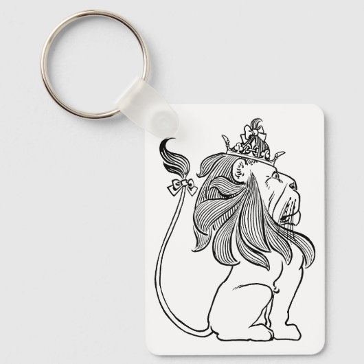 Tovenaar van Oz, laffe Lion met Kroon Sleutelhanger (Voorkant)