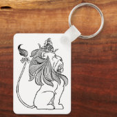 Tovenaar van Oz, laffe Lion met Kroon Sleutelhanger (Achterkant)