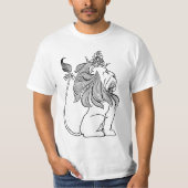  Tovenaar van Oz, laffe Lion met Kroon T-shirt (Voorkant)