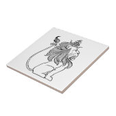  Tovenaar van Oz, laffe Lion met Kroon Tegeltje (Zijkant)