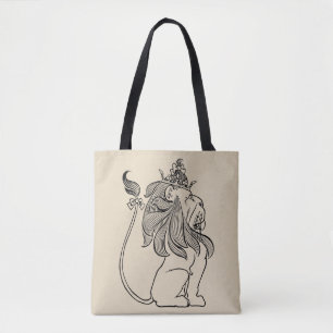 Tovenaar van Oz, laffe Lion met Kroon Tote Bag