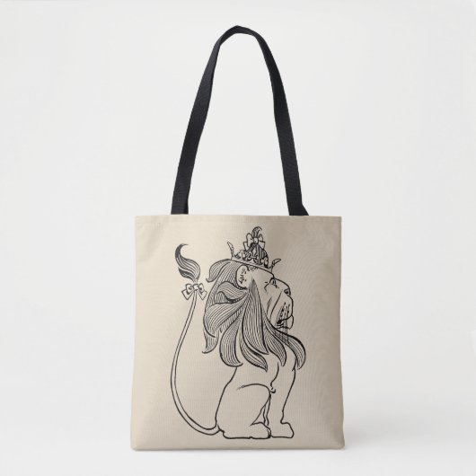 Tovenaar van Oz, laffe Lion met Kroon Tote Bag (Voorkant)