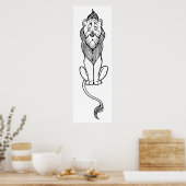 Tovenaar van Oz, laffe Lion Poster (Keuken)