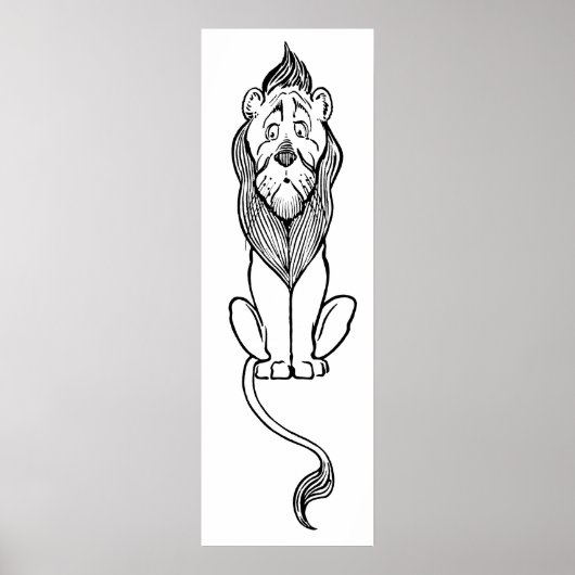 Tovenaar van Oz, laffe Lion Poster (Voorkant)