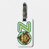  tovenaar van Oz, leeuw in de letter O Bagagelabel (Achterkant verticaal)