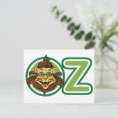  tovenaar van Oz, leeuw in de letter O Briefkaart (Staand voorkant)