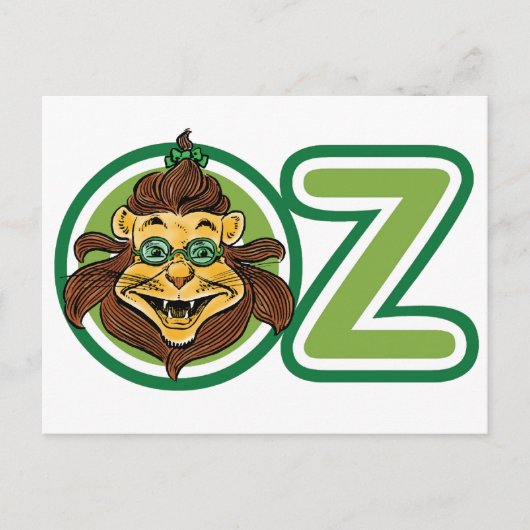  tovenaar van Oz, leeuw in de letter O Briefkaart (Voorkant)